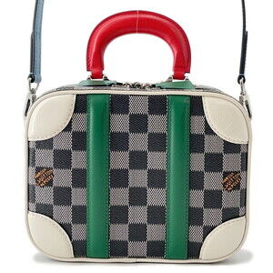 Louis Vuitton Damier Calf Leather Valisette Handbag Black